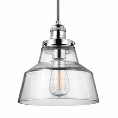 Feiss Baskin 1-LT Pendant - Polished Nickel - P1349PN Feiss Baskin 1-LT Pendant - Polished Nickel - P1349PN