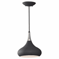 Feiss Belle 1-LT Mini-Pendant - Black - P1253BK
