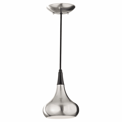 Feiss Belle 1-LT Mini-Pendant - Brushed Steel - P1254BS