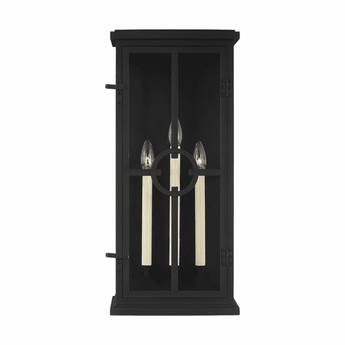 Feiss Belleville 3-LT Outdoor Wall Lantern - Textured Black - OL15302TXB