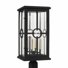 Feiss Belleville 4-LT Outdoor Post Lantern - Textured Black - OL15307TXB Feiss Belleville 4-LT Outdoor Post Lantern - Textured Black - OL15307TXB