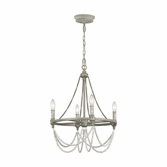 Feiss Beverly 4-LT Chandelier - French Washed Oak/White - F3331/4FWO/DWW Feiss Beverly 4-LT Chandelier - French Washed Oak/White - F3331/4FWO/DWW
