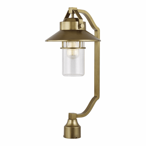 Feiss Boynton 1-LT Large Post Lantern - Painted Distressed Brass - OL13908PDB