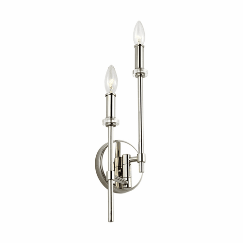 Feiss Bryan 2-LT Wall Sconce - Polished Nickel - WB1901PN