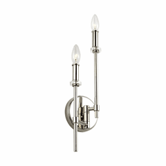 Feiss Bryan 2-LT Wall Sconce - Polished Nickel - WB1901PN Feiss Bryan 2-LT Wall Sconce - Polished Nickel - WB1901PN