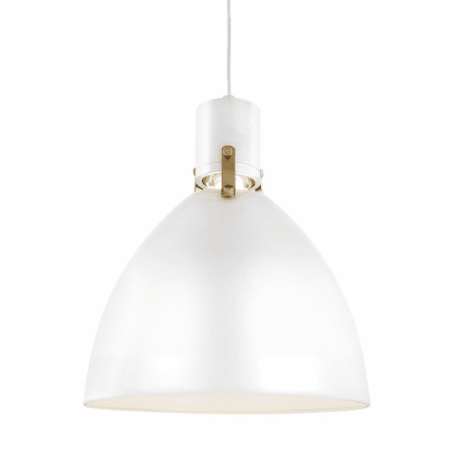 Feiss Brynne 1-LT LED Pendant - Flat White / Chrome - P1442FWH-L1