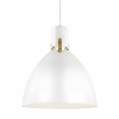 Feiss Brynne 1-LT LED Pendant - Flat White / Chrome - P1442FWH-L1