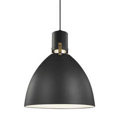Feiss Brynne 1-LT LED Pendant - Matte Black / Chrome - P1442MB-L1