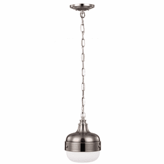 Feiss Cadence 1-LT Mini-Pendant - Polished Nickel / Brushed Steel - P1282PN/BS Feiss Cadence 1-LT Mini-Pendant - Polished Nickel / Brushed Steel - P1282PN/BS