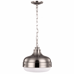 Feiss Cadence 2-LT Mini-Pendant - Polished Nickel / Brushed Steel - P1283PN/BS Feiss Cadence 2-LT Mini-Pendant - Polished Nickel / Brushed Steel - P1283PN/BS