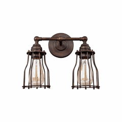 Feiss Calgary 2-LT Bath Vanity - Parisian Bronze - VS24002PRZ