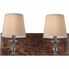 Feiss Carrollton 2-Bulb Plated Oil Rubbed Bronze Vanity Strip - VS34002-PORB