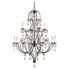 Feiss Chateau 12-LT Multi-Tier Chandelier - Mocha Bronze - F1938/8+4MBZ Feiss Chateau 12-LT Multi-Tier Chandelier - Mocha Bronze - F1938/8+4MBZ