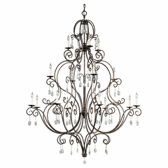 Feiss Chateau 16-LT Multi-Tier Chandelier - Mocha Bronze - F2110/8+4+4MBZ