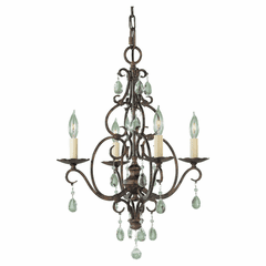 Feiss Chateau 4-LT Mini-Chandelier - Mocha Bronze - F1904/4MBZ Feiss Chateau 4-LT Mini-Chandelier - Mocha Bronze - F1904/4MBZ