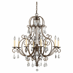 Feiss Chateau 8-LT Single Tier Chandelier - Mocha Bronze - F2303/8MBZ