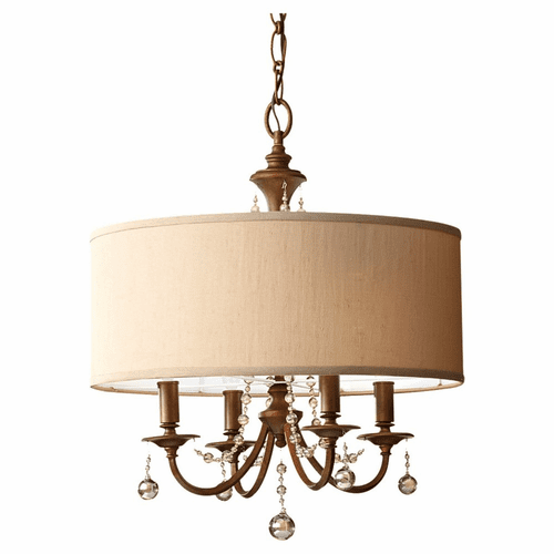 Feiss Clarissa 4-LT Chandelier - Firenze Gold - F2727/4FG