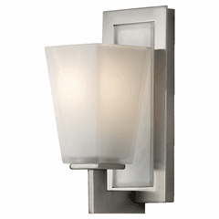 Feiss Clayton 1-LT Vanity - Brushed Steel - VS16601-BS