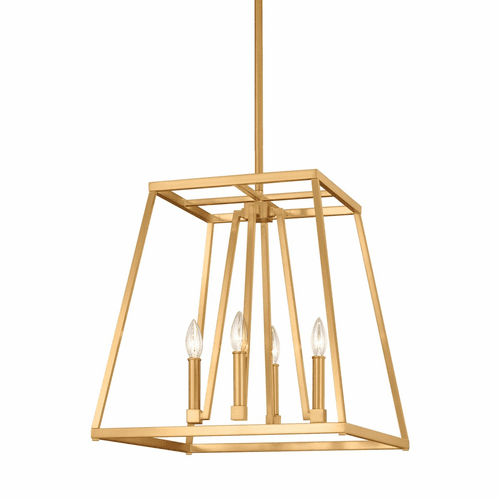 Feiss Conant 4-LT Chandelier - Gilded Satin Brass - F3150/4GSB