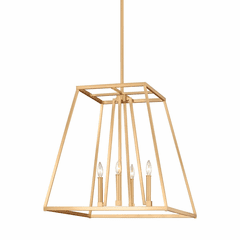 Feiss Conant 4-LT Chandelier - Gilded Satin Brass - F3151/4GSB Feiss Conant 4-LT Chandelier - Gilded Satin Brass - F3151/4GSB