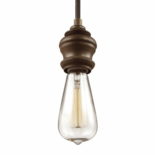 Feiss Corddello 1-LT Mini-Pendant - Weathered Oak - P1368WO