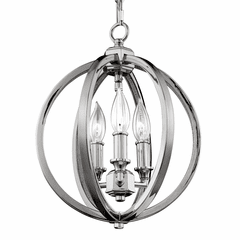 Feiss Corinne 3-LT Globe Pendant - Polished Nickel - F3059/3PN