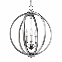 Feiss Corinne 3-LT Globe Pendant - Polished Nickel - F3060/3PN
