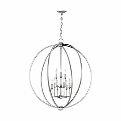 Feiss Corinne 9-LT Multi-Tier Chandelier - Polished Nickel - F3058/9PN
