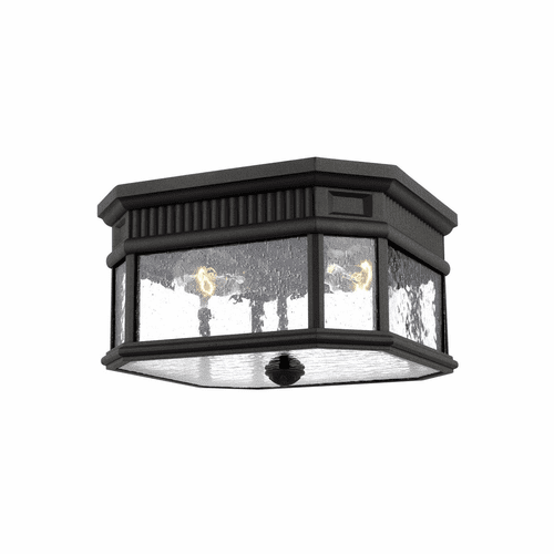 Feiss Cotswold Lane 2-LT Outdoor Flush Mount - Black - OL5433BK