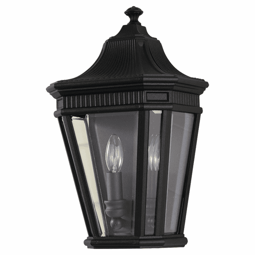 Feiss Cotswold Lane 2-LT Wall Lantern - Black - OL5403BK