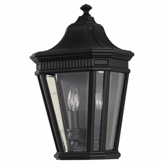 Feiss Cotswold Lane 2-LT Wall Lantern - Black - OL5403BK