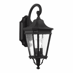 Feiss Cotswold Lane 2-LT Wall Lantern - Black - OL5421BK