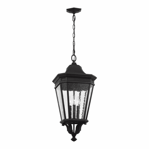Feiss Cotswold Lane 3-LT Outdoor Hanging Lantern - Black - OL5432BK