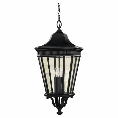Feiss Cotswold Lane 3-LT Outdoor Pendant - Black - OL5412BK
