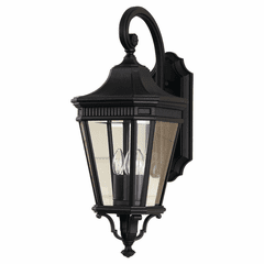 Feiss Cotswold Lane 3-LT Wall Lantern - Black - OL5402BK Feiss Cotswold Lane 3-LT Wall Lantern - Black - OL5402BK