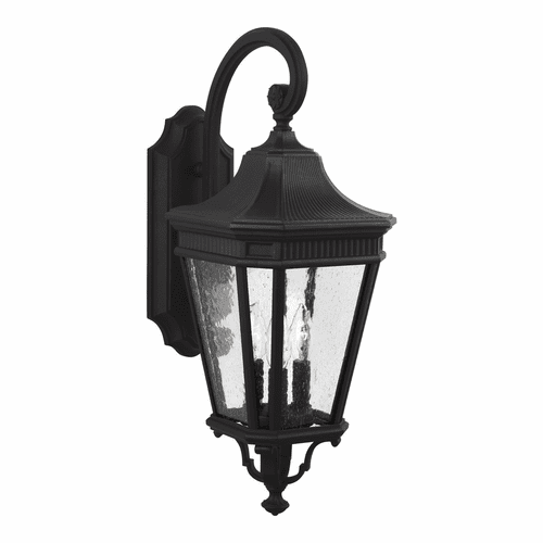 Feiss Cotswold Lane 3-LT Wall Lantern - Black - OL5422BK