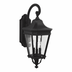 Feiss Cotswold Lane 3-LT Wall Lantern - Black - OL5422BK