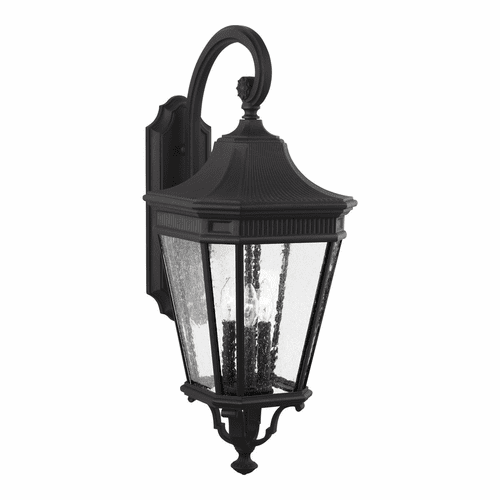 Feiss Cotswold Lane 3-LT Wall Lantern - Black - OL5424BK