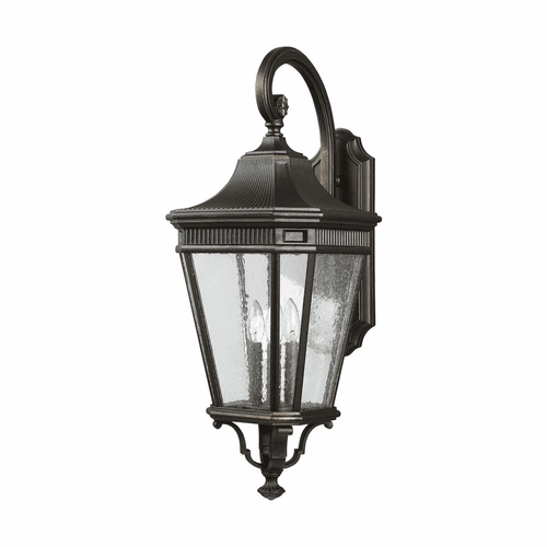 Feiss Cotswold Lane 3-LT Wall Lantern - Grecian Bronze - OL5424GBZ