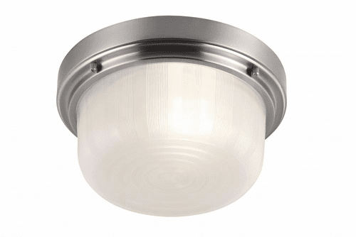 Feiss Elliot 1-Bulb Brushed Steel Flushmount - FM380BS