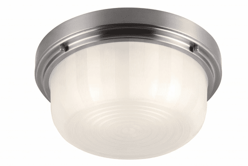 Feiss Elliot 2-Bulb Brushed Steel Flushmount - FM381BS