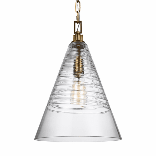 Feiss Elmore 1-LT Pendant - Burnished Brass - P1445BBS