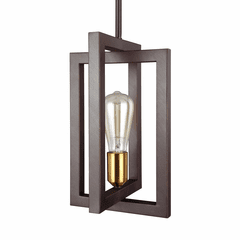 Feiss Finnegan 1-LT Mini-Pendant - New World Bronze - P1439NWB
