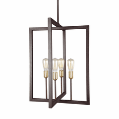 Feiss Finnegan 4-LT Chandelier - New World Bronze - F3146/4NWB Feiss Finnegan 4-LT Chandelier - New World Bronze - F3146/4NWB