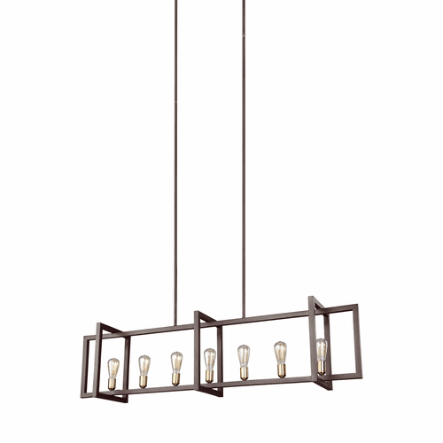 Feiss Finnegan 7-LT Island Chandelier - New World Bronze - F3148/7NWB