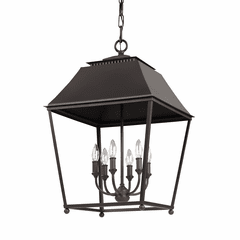 Feiss Galloway 6-LT Foyer Pendant - Dark Copper / Copper - F3090/6DAC/AC Feiss Galloway 6-LT Foyer Pendant - Dark Copper / Copper - F3090/6DAC/AC