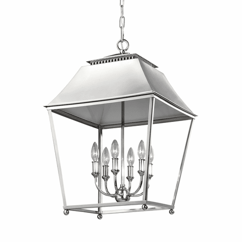 Feiss Galloway 6-LT Foyer Pendant - Polished Nickel - F3090/6PN