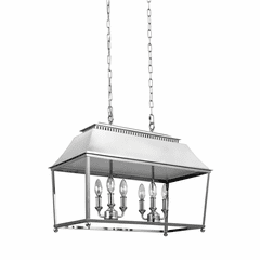 Feiss Galloway 6-LT Island Chandelier Pendant - Polished Nickel - F3105/6PN Feiss Galloway 6-LT Island Chandelier Pendant - Polished Nickel - F3105/6PN