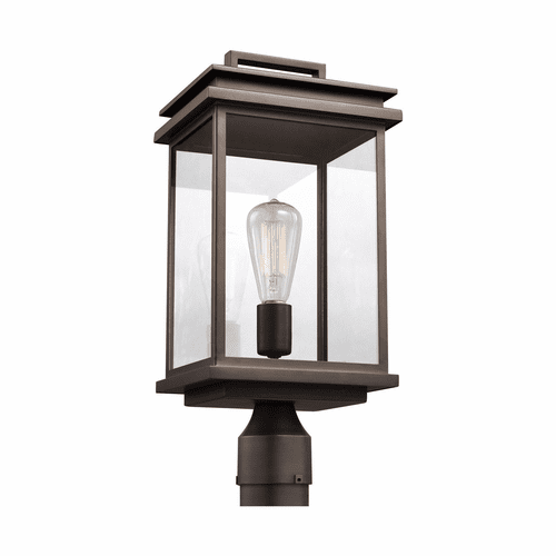 Feiss Glenview 1-LT Outdoor Post Lantern - Antique Bronze - OL13607ANBZ