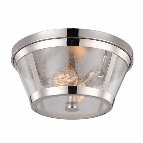 Feiss Harrow 2-LT Flush Mount - Polished Nickel - FM393PN